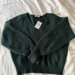 Madewell V-Neck Women's Sweater - dark green - NWT Size XS